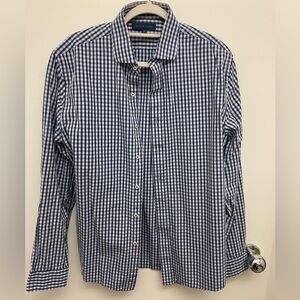 Checkered men’s button up dress shirt